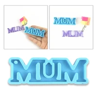 mum letters keychain epoxy resin mold pendant casting silicone mould diy crafts ornaments jewelry home decorations casting tools