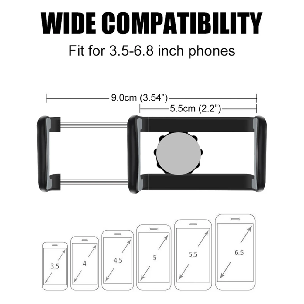 

Car Phone Holder One-handed Control Dashboard Clip Mount Stand For 4 To 6.5 Inch Smartphones Cellphone Grip Stand Drop Shipping