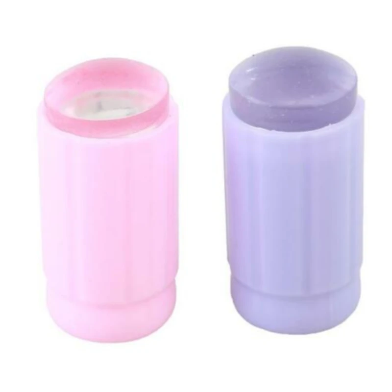 Мягкий силиконовый штемпелюя головка стемпер пластиковый скребок для ногтей