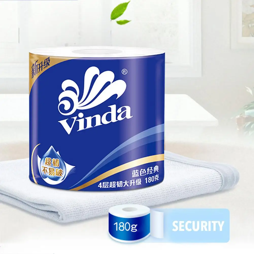 

10 Rolls/Lot Fast Shipping Toilet Roll Paper 4 Layers Home Bath Toilet Roll Paper Primary Wood Pulp Toilet Paper Tissue Roll