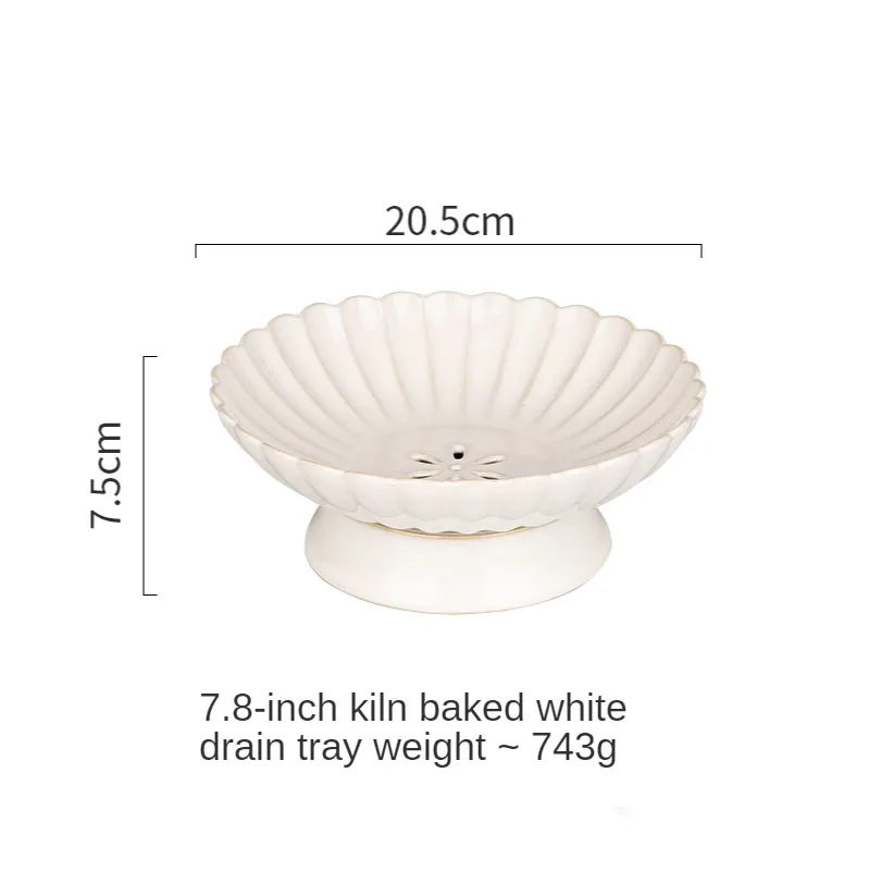 

Chic Ceramic Round Dessert Plate Cake Plate Jewelry Dish Ring Dish Cosmetics Organizer Fruit Dish Home Decor Wedding Gift