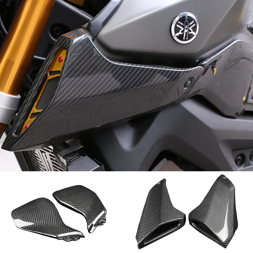Фото Боковой обтекатель SMOK для Yamaha MT09 FZ09, углеродное волокно, крышка воздухозаборника, Модифицированная крышка вала 2013 - 2016 2017 - 2020 №1