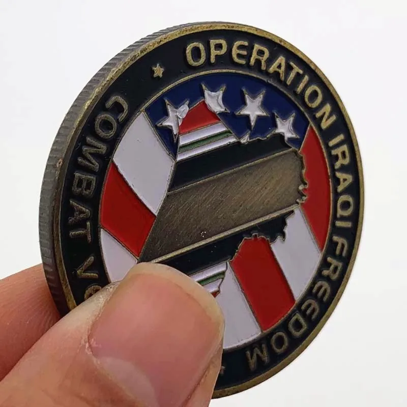 

United States Iraqi War Veteran Souvenir Bronze Coin Operation Iraqi Freedom OIF Collectible Commemorative Coin Challenge Coin