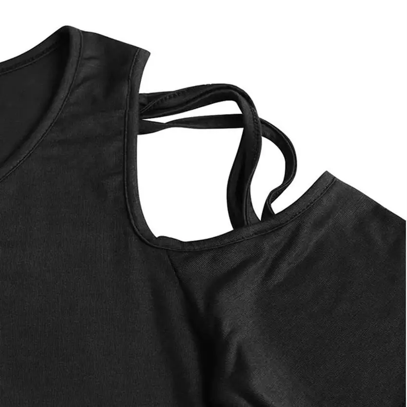 

Inhale & Exhale Letters Print T-shirt Casual Plus Size Retro T-Shirt For Women Summer Solid Off Shoulder Top T-Shirt Women