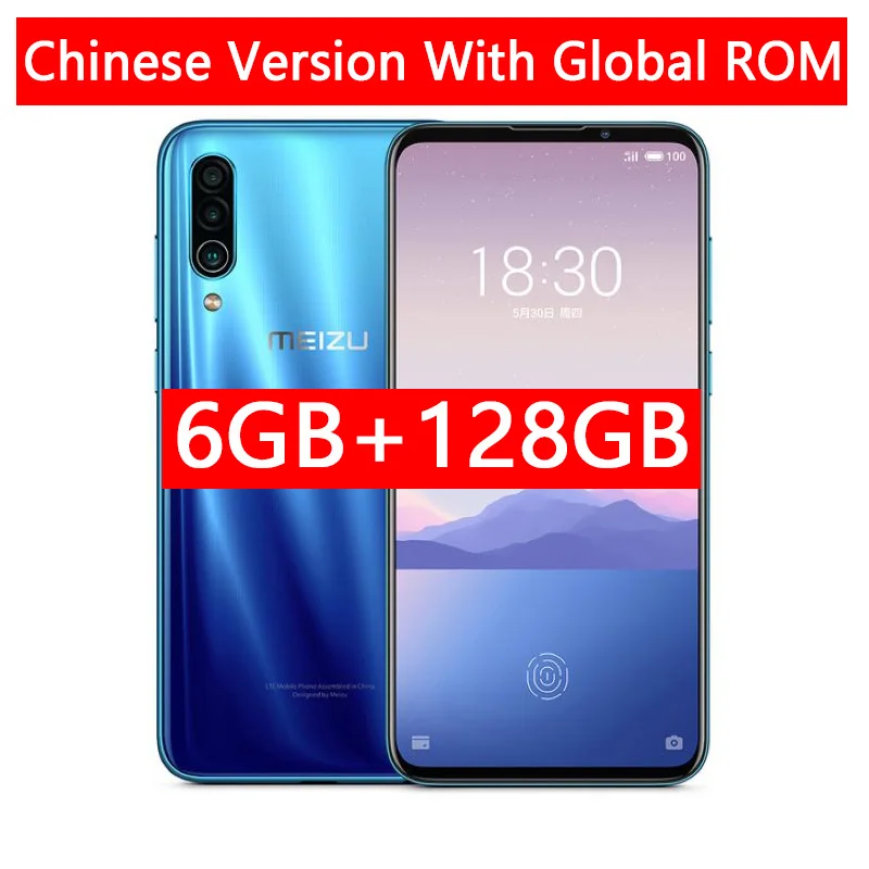 128G Blue-Chinese Meizu 16XS с глобальной прошивкой, 6 ГБ ОЗУ, 16 XS, Смартфон Snapdragon 675, 6,2 дюймов, 48 МП, тройная камера AI, фронтальная 16 МП, 4000 мА/ч, gps, Wi-Fi - Цвет: 128G Blue-Chinese