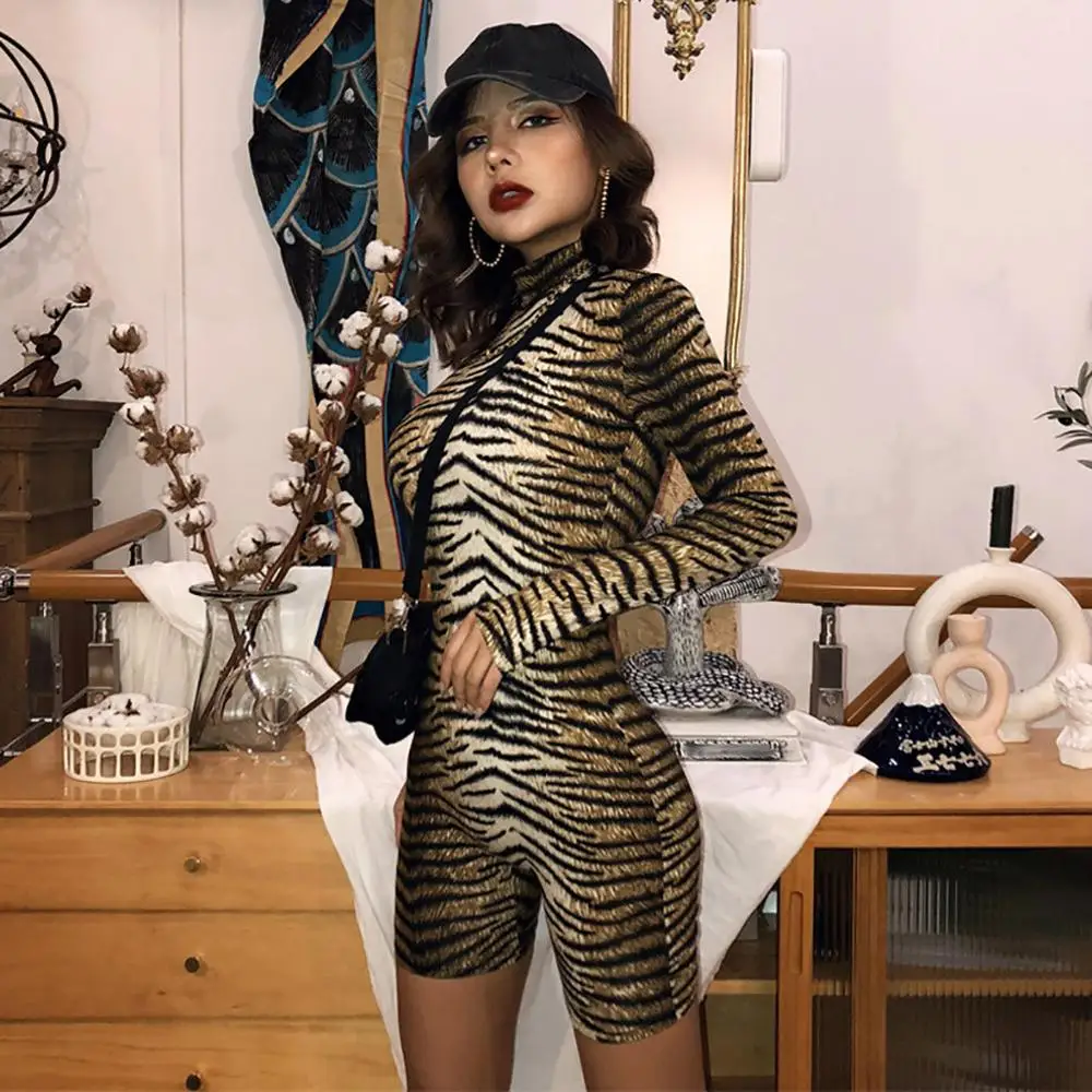 Сексуальный женский комбинезон с длинным рукавом Клубная одежда шорты