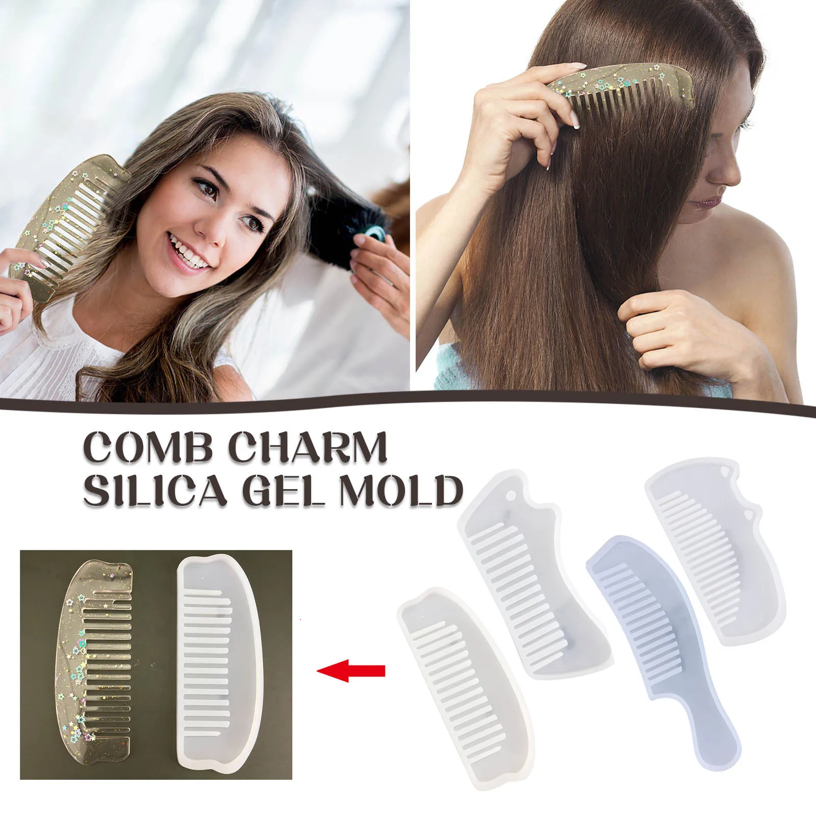 

Comb Charms Silicone Molds Keychain Mold Diy Pendant Casting Silicone Mould