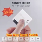 Беспроводной двухсторонний Wi-Fi переключатель SONOFF Mini R2, приложение eWeLink, таймер, автоматизация умного дома, Alexa Google Home, голосовое управление