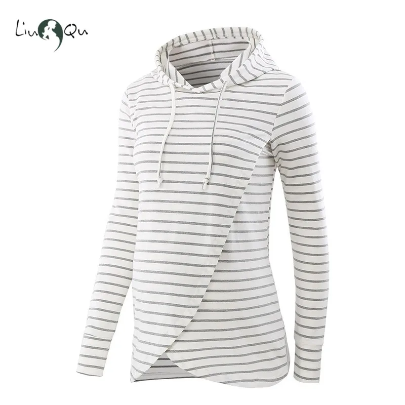 Женская толстовка с капюшоном для беременных длинным рукавом грудного