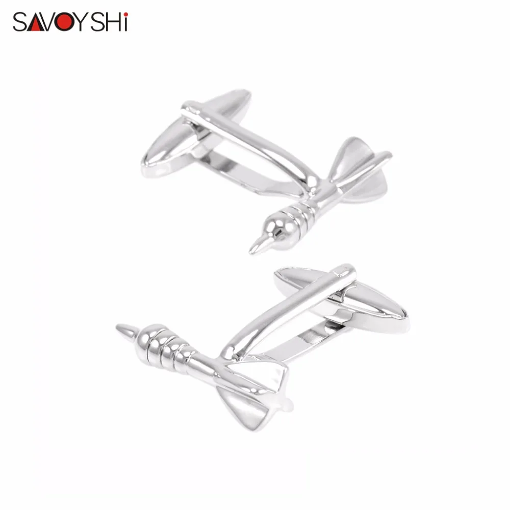 Novelty Cufflinks SAVOYSHI Новинка Дартс Запонки мужские высокого качества запонки для французских рубашек bottons серебряные запонки брендовые Свадебные украшения - Окраска металла: Novelty Cufflinks