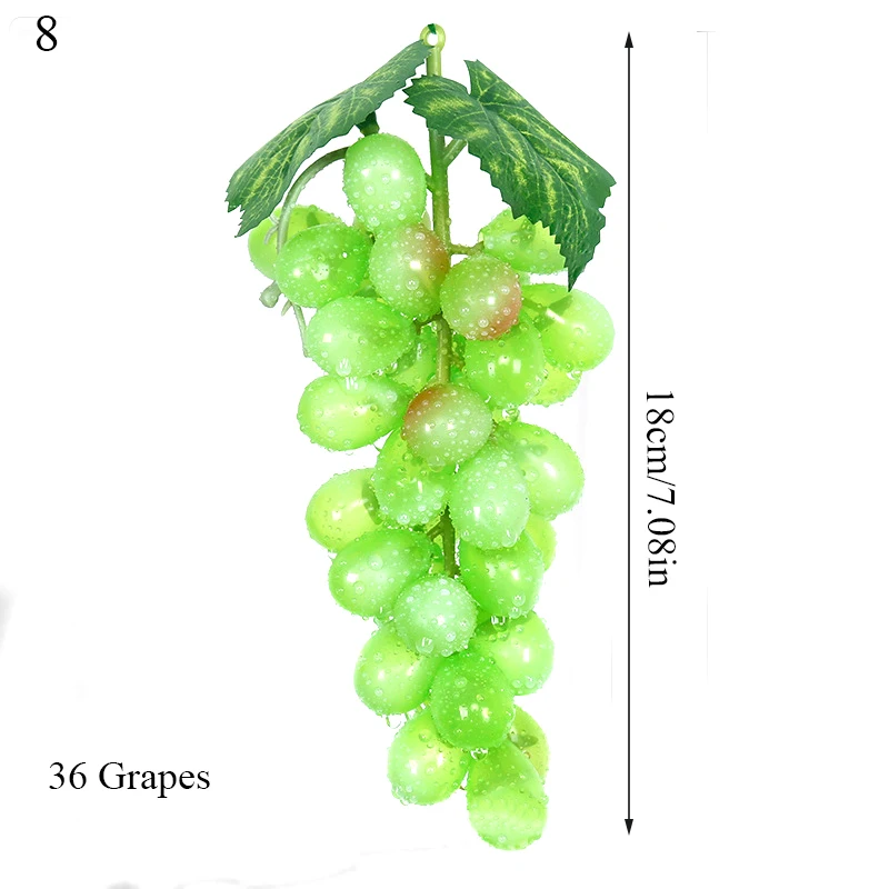 

Real Touch Artificial Fruit Grapes Plastic Fake Leaves Christmas Home Garden Wedding Party Decoration Food Photography Props