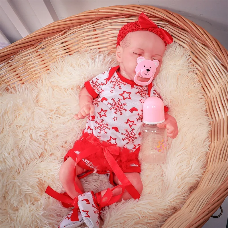 Реалистичная силиконовая кукла-реборн для новорожденных 17 дюймов | Игрушки и