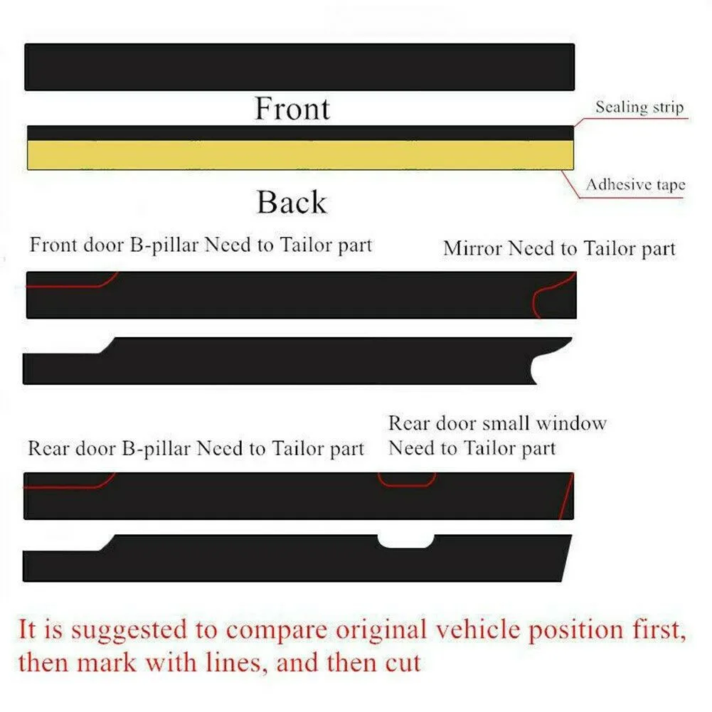 

5M Universal Car Sealing Windshield Sealing Board Soundproof Automobile Rubber Strip Instrument Panel Seal Strip
