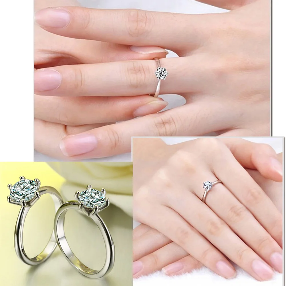 ORSA JEWELS классические женские кольца квадратной огранки AAA Блестящий кубический циркон 925 пробы Серебряное обручальное кольцо ювелирные изделия для женщин SR57