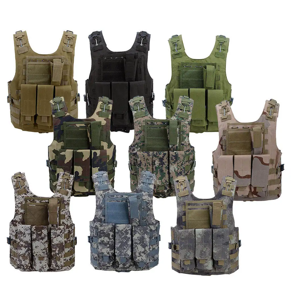 

Тактический Жилет Molle, военный жилет для пейнтбола, кемпинга, рыбалки, пешего туризма, Регулируемый жилет для улицы, охоты, игр, защитное снар...