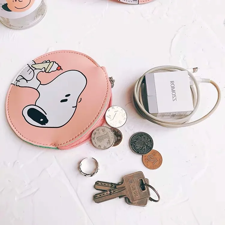 Peanuts Rogue Dog милый мультяшный Kawaii кошелек для мелочи из искусственной кожи тонкий мини кошелек для монет маленький ключ кошелек нулевой кошелек защелки сумки для гарнитур