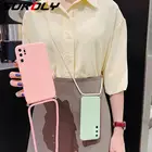 Чехол для телефона Landyard из жидкого силикона, чехол для Huawei P30 P40 P20 Pro Mate 20 30 Lite Y9 Prime P Smart Z Plus 2019 Honor X10 9X 8X