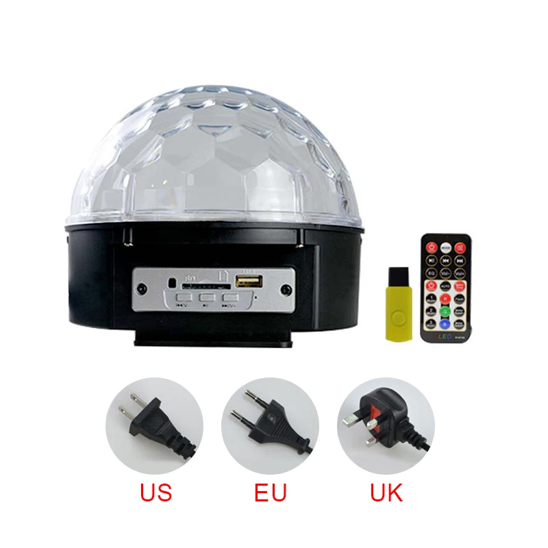 Звуковая активация Вращающийся Диско Шар Вечерние огни 13 Вт RGB светодиодный