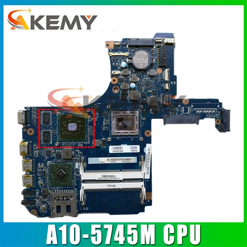 

AKEMY Original H000057260 laptop motherboard For toshiba Satellite L50D-A L50D A10-5745M CPU DDR3L Mainboard