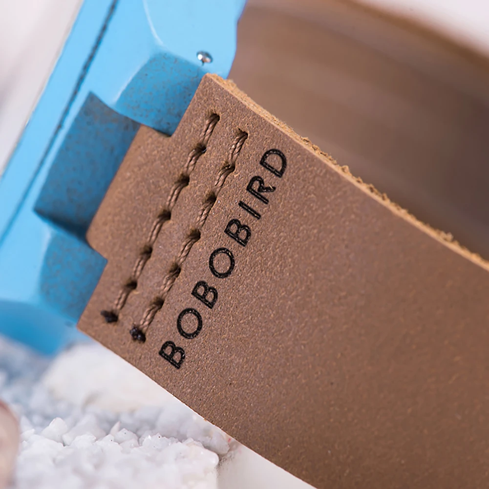 

BOBOBIRD Women Wristwatch Wood Fashion Watches Sport Clock Leather Band 3 Colors relogio feminino in Gift Box J-LS05