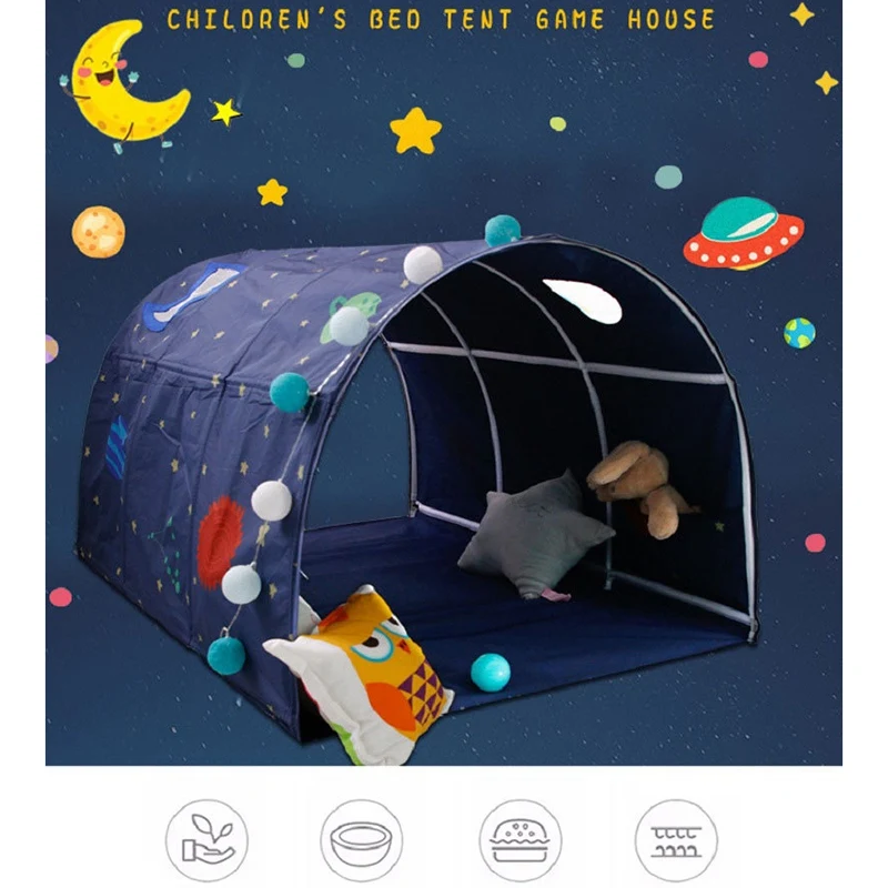 

Children'S Playhouse Folding House Teepee Room Crawling Tunnel Toy