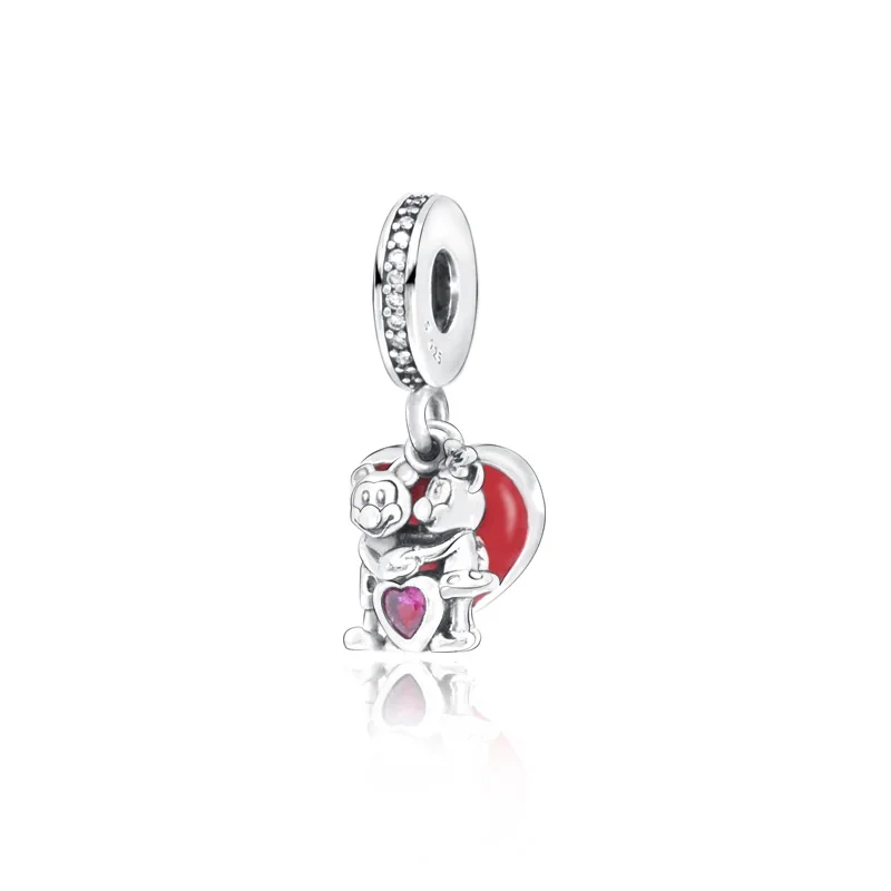 2019 Winter New 925 Sterling Silver Beads Girl Mickey Mouse Lockets fit original pandora Charms Bracelet Pendant Women DIY | Украшения и