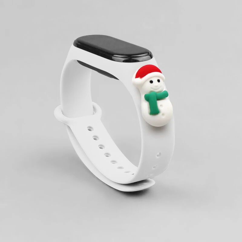 Christmas theme Strap For Xiaomi Mi band 6 4 5 3 Silicone Sports Wristband For Mi Band 3 4 5 6 Christmas gift cartoon Bracelet