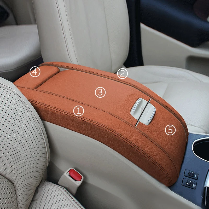 

5pcs Interior Car Center Armrest Box Pad Microfiber Leather Cover Trim For Toyota Highlander 2015 2016 2017 2018