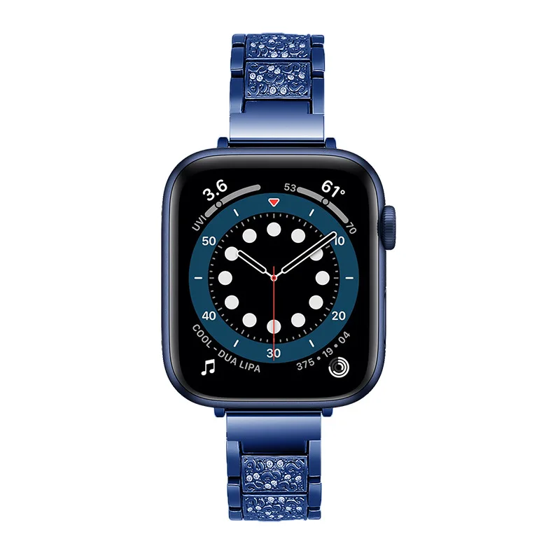 

Браслет женский из нержавеющей стали, ювелирный ремешок для Apple Watch Band 38 мм 40 мм 42 мм 44 мм iWatch Series 3 4 5 6 7 SE