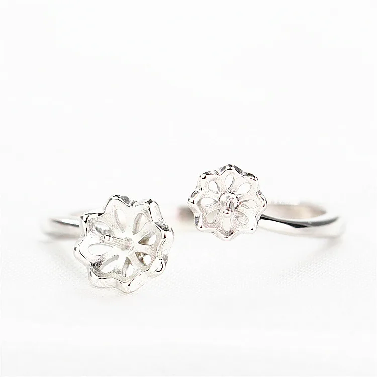 Обручальное кольцо из стерлингового серебра 925 пробы с жемчугом 5 мм 7 10