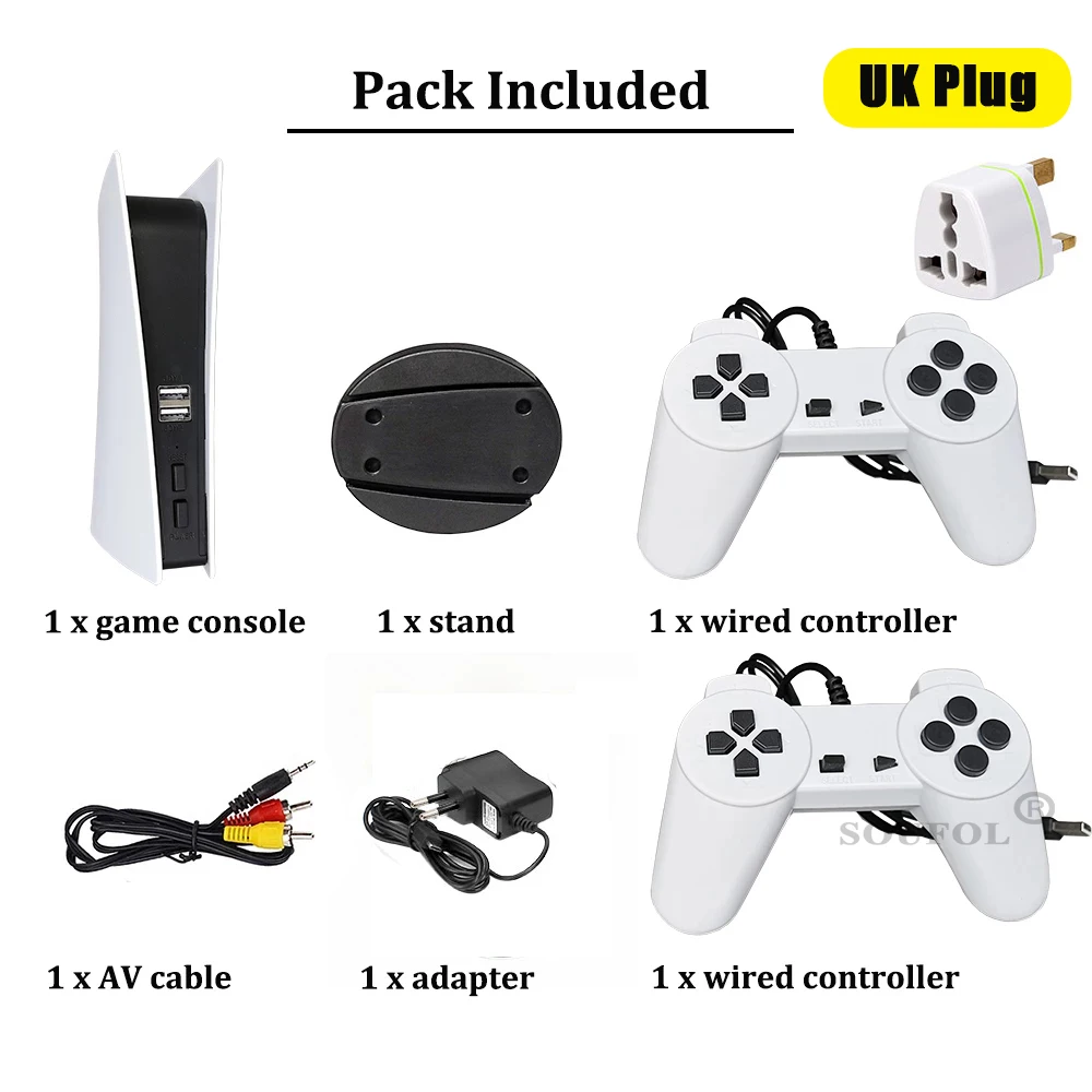 Игровая приставка 5 видеоигр 200 классических игр 8 бит GS5 TV Consola ретро USB проводной