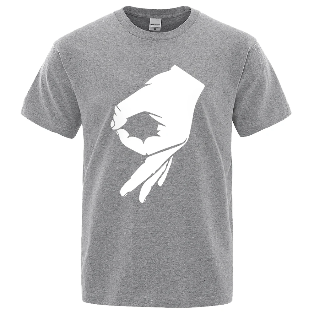 Мужская модная хипстерская футболка с коротким рукавом и надписью OK Hand лето 2021
