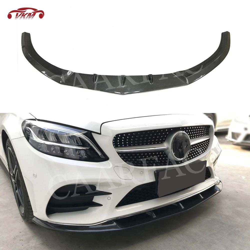 C Класс углеродного волокна передний спойлер для Benz W205 C205 C63 Coupe Sport 2019 2022 головка