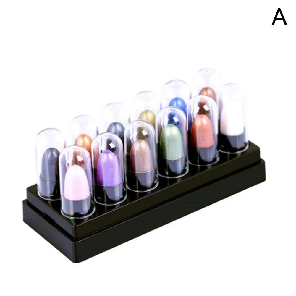 12 PCS Glitter Eyeshadow Stick Silkworm Eye Shadow Pen Combination |
