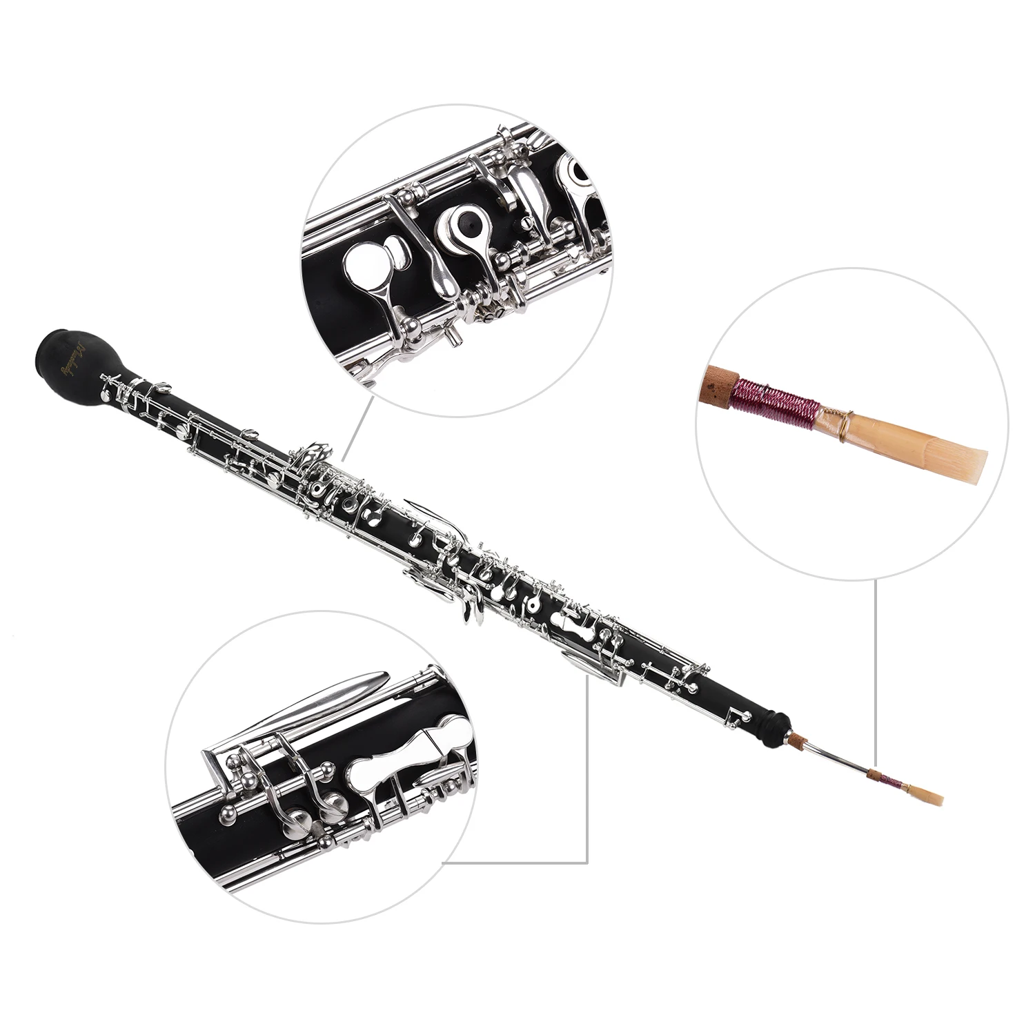 Muslady профессиональный английский Рог Alto Oboe F ключ синтетический деревянный