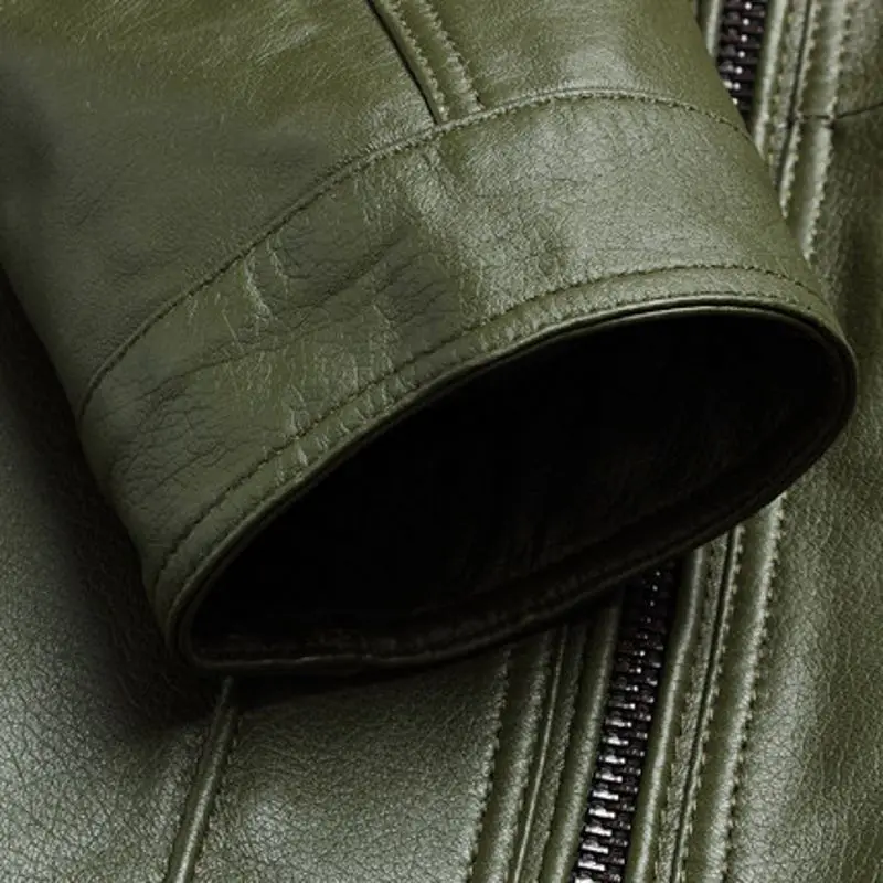 2020 Новая модная куртка с меховым воротником из натуральной кожи мужская овечьей