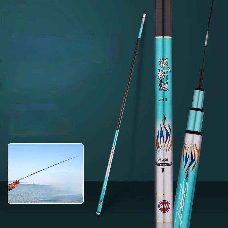 3.6/4.5/5.4/6.3/7.2m Carp Fishing RodCarbon Fiber Taiwan Angeln Pole Peche En Mer Ultra-light Super Hard 28-tune Fishing Olta enlarge