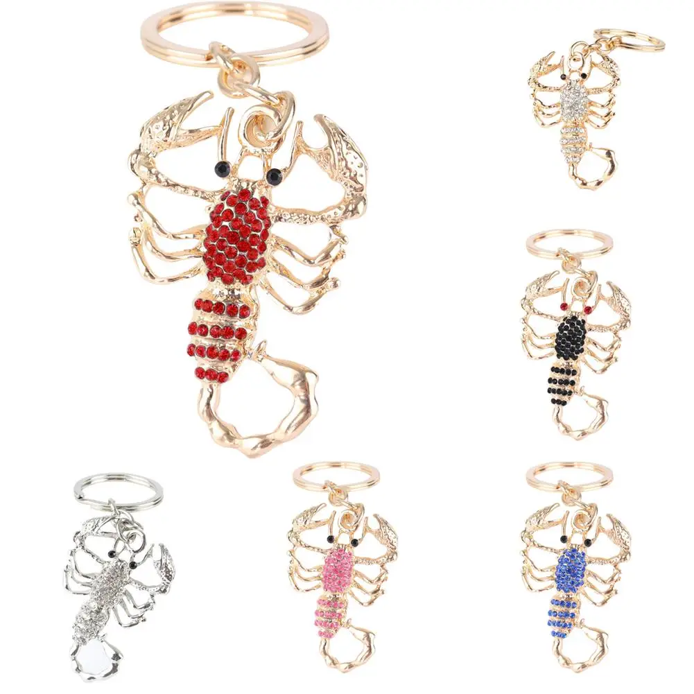 Модные брелоки со стразами в виде скорпиона подарочные сумочки автомобильные