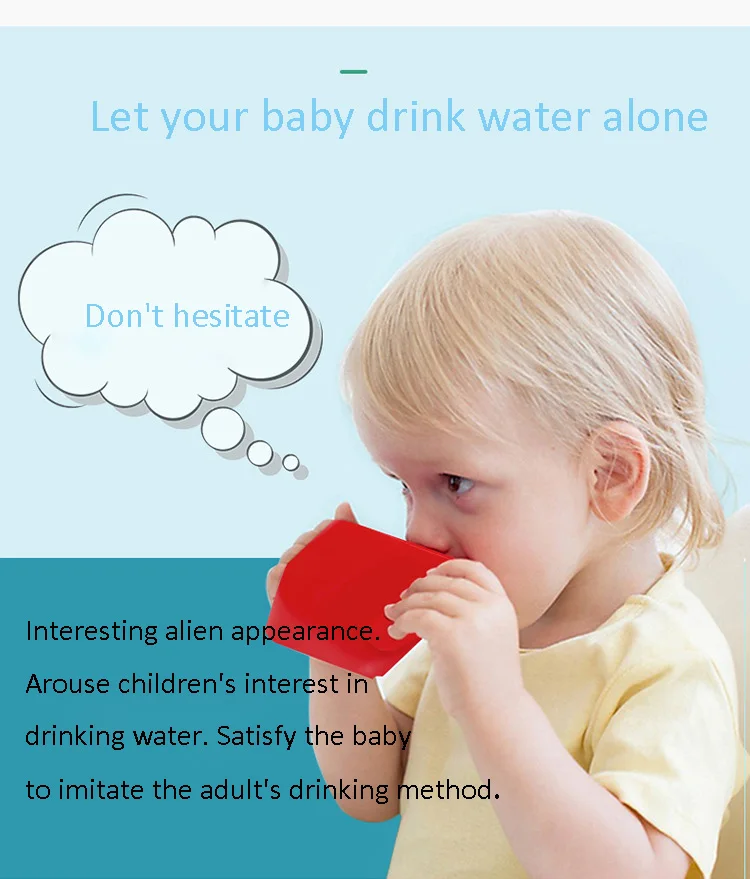 

PP Feeding Learning Drinking Bottle Oblique Mouth Cup Baby Trainning Water Cup