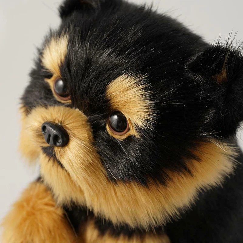 Реалистичная 3D имитация собаки плюшевая йоркширская кукла Мягкое Животное