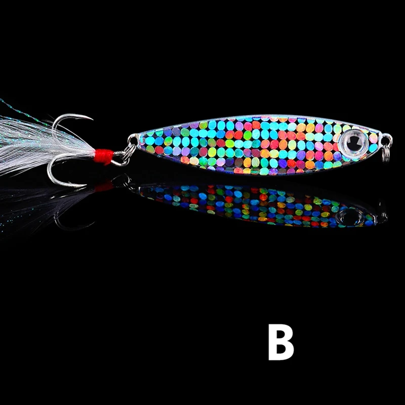 20g 62mm Fishing Baits Colorful Reflection Jigging Attraction Spoon Fish Lures Accessories With Treble Hooks | Спорт и развлечения
