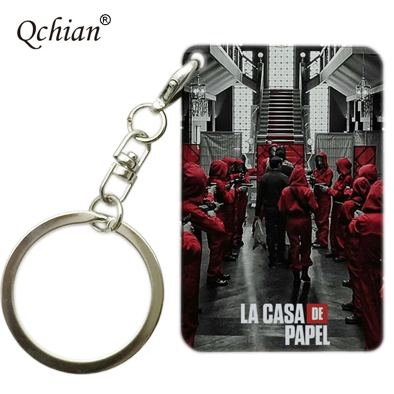 TF95-K-57 ТВ шоу House Of paper брелки для ключей деньги кража брелок La casa de papel chaviro для женщин и мужчин модные ювелирные изделия bella ciao музыкальная шкатулка - Цвет: TF95-K-57