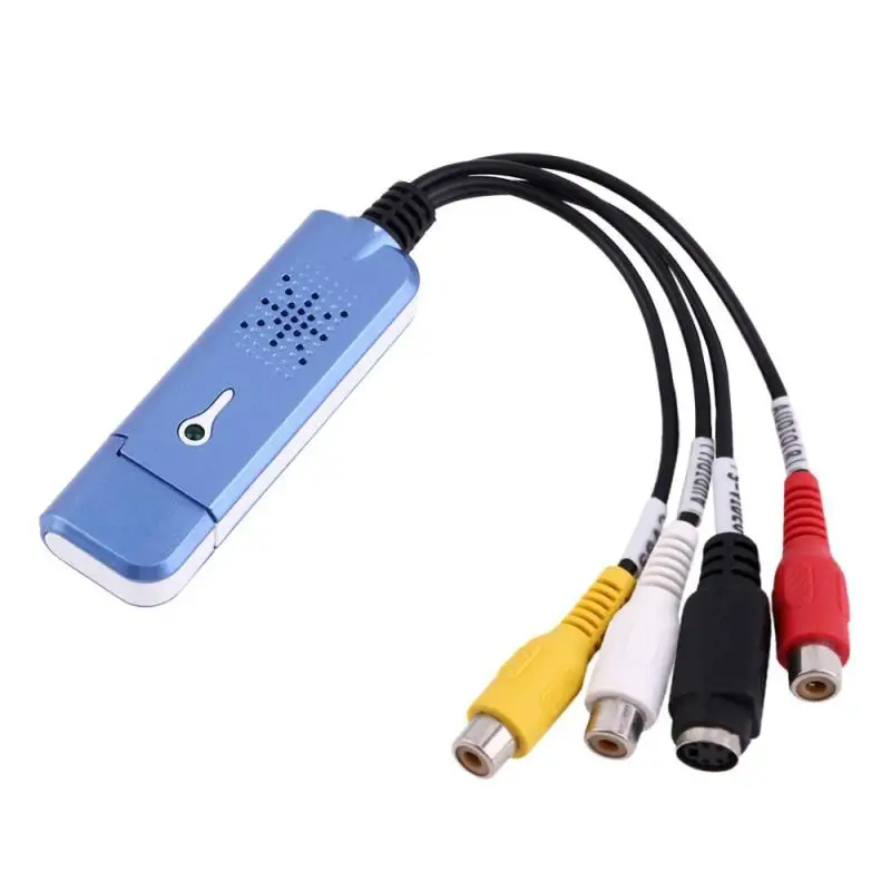 For Easycap USB 2.0 Easy Cap Audio Video Capture Adapter VHS DVD DVR TV Card Converter Support Win 10 New |