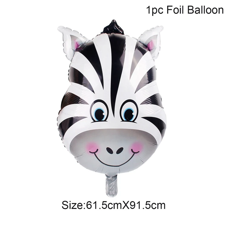 Zebra Balloon Патио сафари животные баннер джунгли вечерние украшения для вечеринки в стиле сафари Декор джунгли животные первый день рождения Декор Дикие один - Цвет: Zebra Balloon