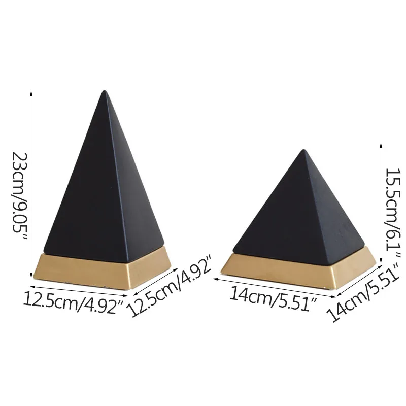 

Nordic Abstract Pyramid Figurines Miniature Model Resin Modern Art Figurine Ornament Home Decoration Accessories Room Decor