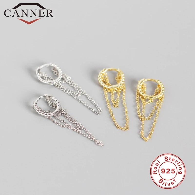 Женские многослойные серьги кольца из стерлингового серебра 925 пробы с