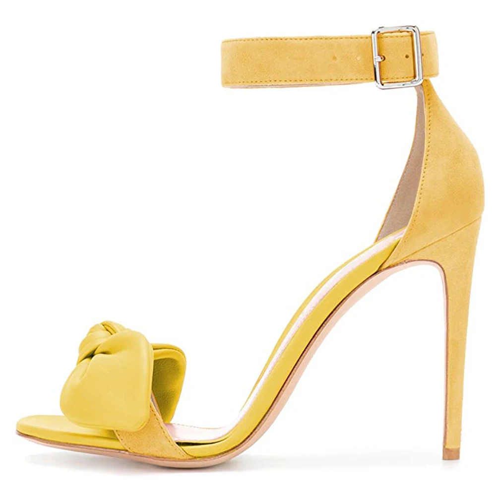 Lovirs Женские босоножки на высоком каблуке с бантом С ремешком щиколотке и