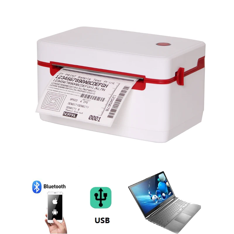 

Термопринтер для этикеток 20-110 мм, принтер для печати штрих-кодов и наклеек с Usb и BT, принтер для этикеток на Windows Phone