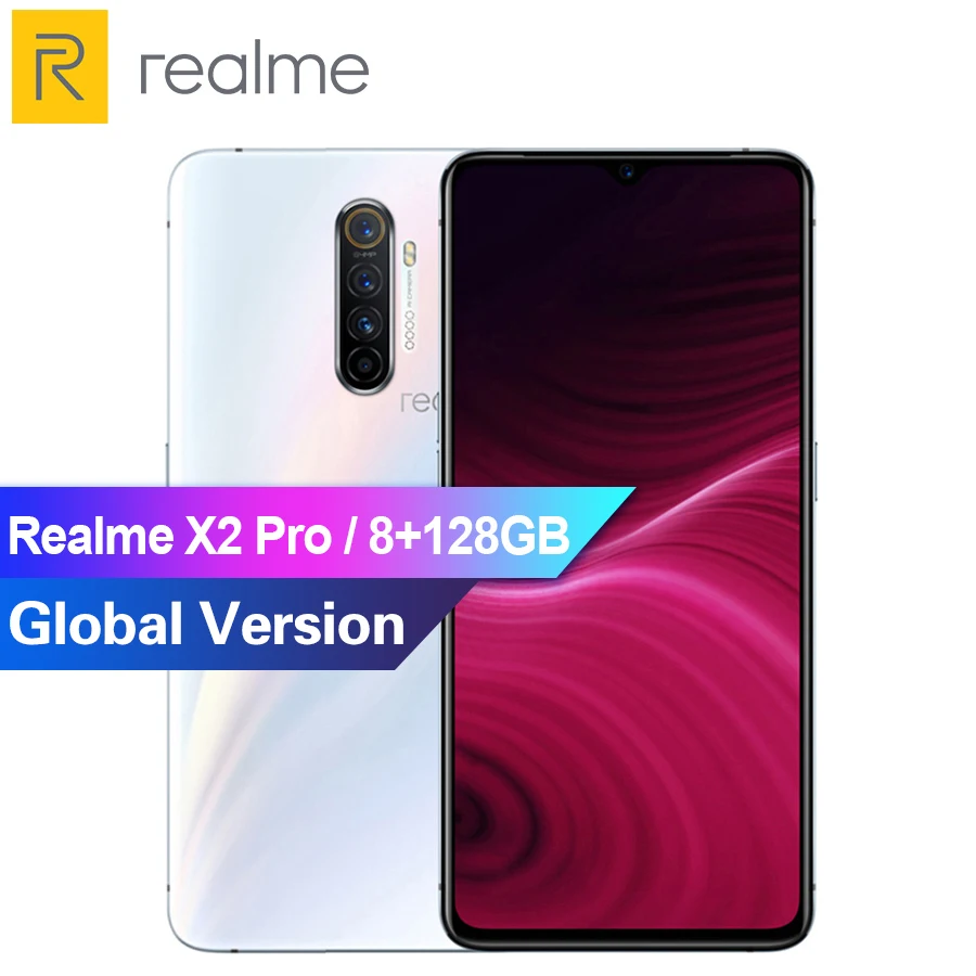 Realme X2 Pro 6 5 &quotсмартфон Octa Snapdragon855 Plus 8 ГБ 128 Гб мобильный телефон 50 Вт Быстрая