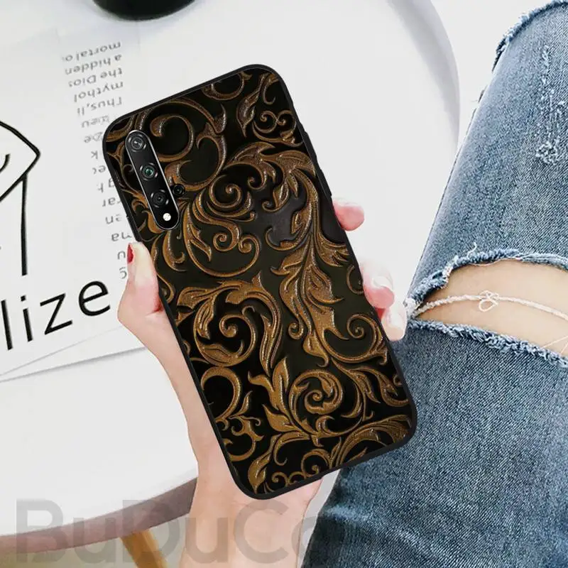 Синий и белый фарфоровый черный ТПУ мягкий чехол для телефона Huawei Honor 8X 9 10 20 Lite 7A 8A